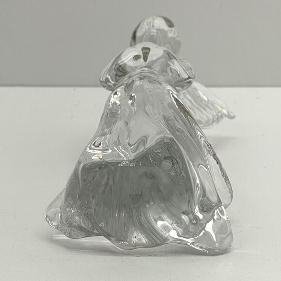 Christmas Nativity Clear Glass Angel Figurine Praying Hands Guardian 6.75 Tall - Picture 6 of 9